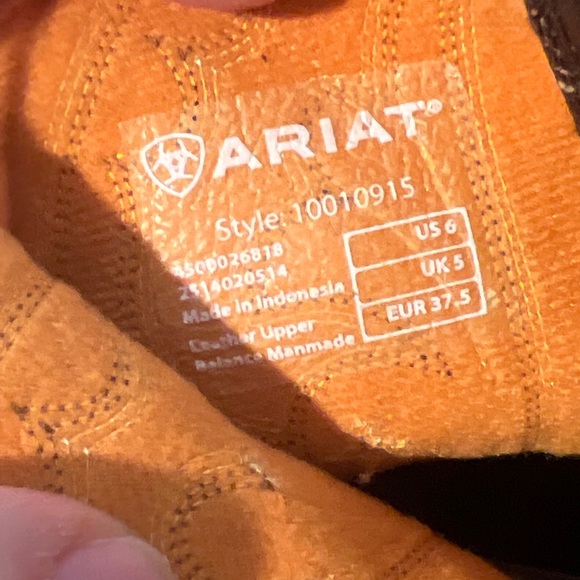 Ariat Leather Quickdraw Square Toe Western Cowboy Boots Brown Size 6 - Picture 12 of 13